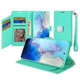 GSA Leather Flip Wallet Case for Samsung Galaxy S20 (6.2 ) Teal