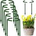 10 PCS Plant Support Stake Plastic Garden Plant Stake Green Half Round Plant Support Ring Plant Cage Plant Support for Tomato Rose Vine(BIG)