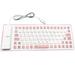 Portable Silent Foldable Silicone Keyboard USB Wired Flexible Soft Waterproof Roll Up Silica Gel Keyboard for PC Laptop