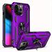 For iPhone 14 Case with Stand Heavy Duty Shockproof Phone Case with Screen Protector Protective Case Built-in 360Â° Rotate Ring Kickstand