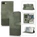 Wallet Case for iPhone 8 Plus/7 Plus Durable PU Leather Fabric Texture Magnetic Flip Case with Kickstand Card Slots Strap Wristlet Folio Purse Cover for iPhone 8 Plus/7 Plus(5.5 inch) Green