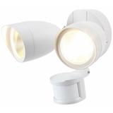 LEONLITE 2 Head LED Dusk to Dawn Flood Light, 20W Security Light w/ Motion Sensor, 4 Modes Lighting in White | Wayfair ZH3SCT-20WRSS30-WHT