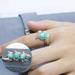 Apmemiss Wholesale Handmade Turquoise Ring Women Men s Vintage Jewelry Size 6-10