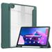 TECH CIRCLE Case for Lenovo Tab M10 Plus (10.6 ) Tablet (3rd Generation) 2022 Release - Clear Back Cover Trifold Stand Protective Smart Flip Classic Case with Auto Sleep Wake Function (Darkgreen)