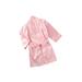 Caitzr Baby Girl Solid Color Pajamas Silk Satin Gown Sleepwear Plain Kimono Robe Nightwear