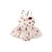 Calsunbaby Infant Baby Girl Floral Romper Sleeveless V-Neck Lace Mesh High Waist Short Bodysuit