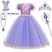 Girls Rapunzel Princess Dress Halloween Christmas Birthday Party Ball Gown With Accessories