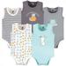 Hudson Baby Unisex Baby Cotton Sleeveless Bodysuits Bunny And Bee 3-6 Months