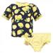 Hudson Baby Toddler Girl Swim Rashguard Set Navy Lemons 4 Toddler