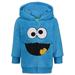Sesame Street Cookie Monster Toddler Boys Fleece Zip Up Hoodie Infant to Toddler
