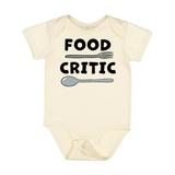Inktastic Food Critic with Fork and Spoon Boys or Girls Baby Bodysuit