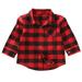 Musuos 1-7Year Child Kids Boys Girl Cotton T Shirt Plaid Check Shirt Top Blouse Clothes