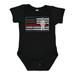 Inktastic Firefighter Red Line Flag Fireman Boys or Girls Baby Bodysuit