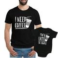 Feisty and Fabulous Adorable Gift for Newborn & New Dad Coffee Latte Shirt Set Black XL & Black 0-3