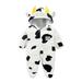 TAIAOJING Baby Romper Hooded Pattern Jumpsuit Cow Print Cartoon Girls Romper&Jumpsuit Onesie Outfit 0-6 Months