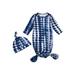 Newborn Infant Baby Boys Girls Nightgowns Tie Dye Knotted Sleeper Gown Hat Sleeping Bag Sleepwear