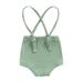 Calsunbaby Toddler Infant Baby Girls Boys Suspender Shorts Summer Adjustable Strap Casual Short Pants Lake Green 3-6 Months