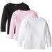 Clementine Toddler Unisex Everyday Long Sleeve Toddler T-Shirts Crew 3-Pack