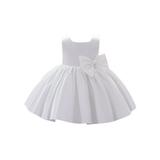 Inevnen 0-6T Big Bowknot Sequins Embroidered Lace Party Tutu Gown Toddler Baby Girls Dress with Headwear
