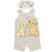 Disney Lion King Simba Toddler Girls Romper and Headband Newborn to Toddler