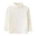 SYNPOS Little Girl Turtleneck Basic Solid Color Pullover Blouse Long Sleeve Tee Shirt Winter Outfit