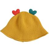 Baby Boys Girls Cotton Bucket Hat Infant Toddler Sun Hats with Top Heart for Daily Wearing Photography Prop