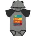 Inktastic Vacation Eat Sleep Travel Repeat Boys or Girls Baby Bodysuit