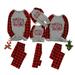 Family Matching Merry Christmas Pyjama Set Red Plaid Long Sleeve Top and Pant Sleepwear Loungewear Xmas PJS