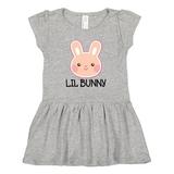 Inktastic Easter Lil Bunny Girls Rabbit Girls Toddler Dress