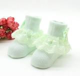 Baby and Toddler Girls Ankle Socks Newborn Eyelet Lace Trim Turn-Cuff Socks Infant Cotton Lace Socks