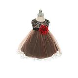 Kid s Dream Baby Girls Multi Trio Colored Sequin & Tule Infant Special Occasion Dress (M Red Multi)