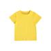 Children s Solid Cotton T-shirt Unisex Short Sleeve Round Neck Top Simple and Classic Item for Summer Wear