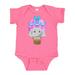 Inktastic Cute Baby Elephant in a Pink Hot Air Balloon Boys or Girls Baby Bodysuit