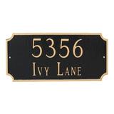 Montague Metal Products Inc. Standard Princeton Two Line Address Plaque Sign Metal | 7.25 H x 15.75 W x 0.25 D in | Wayfair PCS-0028S2-W -NG