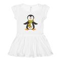 Inktastic Cute Penguin Penguin With Striped Scarf Girls Toddler Dress