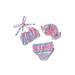 JYYYBF Toddler Baby Girls Summer 3pcs Swimsuit Strappy Vest+ Panties+ Bathing Cap Beach Bikini Bathing Suit Pink 2-3 Years