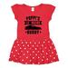 Inktastic Poppis Lil Racing Buddy with Car Silhouette Girls Toddler Dress