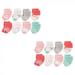 Luvable Friends Infant Girl Newborn and Baby Terry Socks Coral Dot 16-Piece 6-12 Months