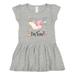 Inktastic I m 4 Cute Rainbow Unicorn with Stars and Hearts Girls Toddler Dress