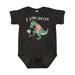 Inktastic I Love Soccer-Dinosaur in Orange Boys or Girls Baby Bodysuit