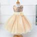 [BRAND CLEARANCE!!!] 3-10T Girl Sleeveless Sequins Formal Dress Princess Pageant Dresses Kids Prom Ball Gown for Wedding Party (Beige)