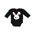 Inktastic Cute Bunny Bunny Head White Bunny Winking Bunny Boys or Girls Long Sleeve Baby Bodysuit