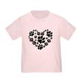 CafePress - Paws Heart Toddler T Shirt - Cute Toddler T-Shirt 100% Cotton