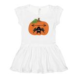 Inktastic Halloween Pumpkin Funny Bat Girls Baby Dress