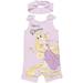 Disney Princess Rapunzel Infant Baby Girls Snap Romper and Headband Newborn to Toddler