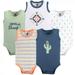 Hudson Baby Infant Boy Cotton Sleeveless Bodysuits 5pk Cactus 0-3 Months