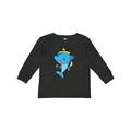 Inktastic Pirate Shark Shark Wearing Pirate Hat Blue Shark Boys or Girls Long Sleeve Toddler T-Shirt