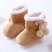 Toddler Shoes Baby Boy Girl Thick Winter Outdoor Snow Boots Anti-Slip Solid Booties 0-18M