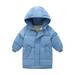 TAIAOJING Coat For Toddler Baby Boys Girls Kids Little Winter Solid Windproof Outerwear Mediun Length Warm Jackets Down Cotton Hooded Wadding Outwear Hoodies Coat 4-5 Years