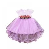 Summark Baby Girls Dress Sleeveless Kids Tulle Princess Birthday Dresses Formal Party Gowns